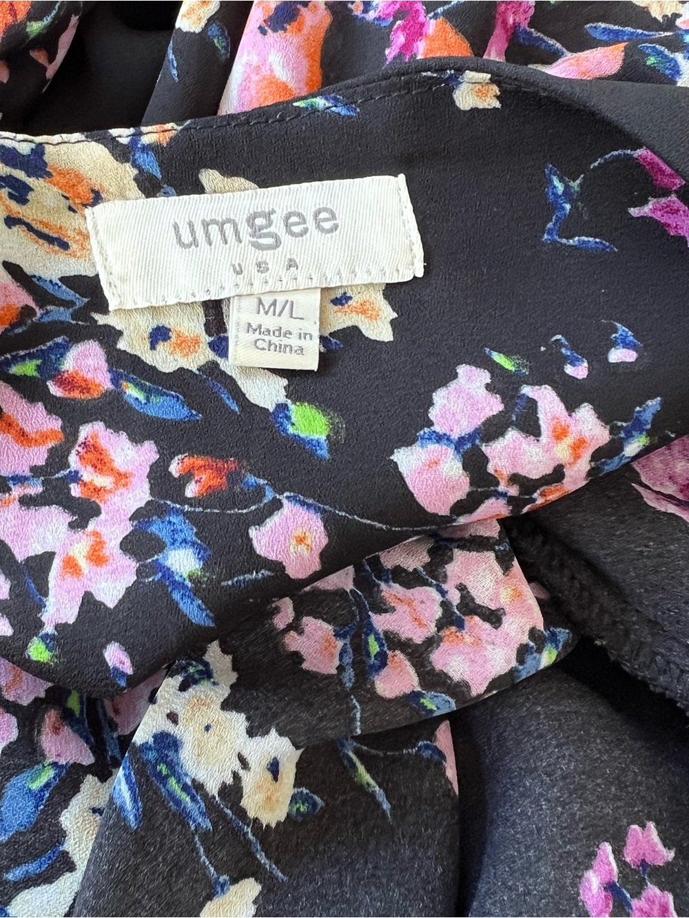 Umgee Floral Lace Open Front Kimono Coverup Boho Chic Whimsical Whimsigoth M/L - Picture 6 of 6